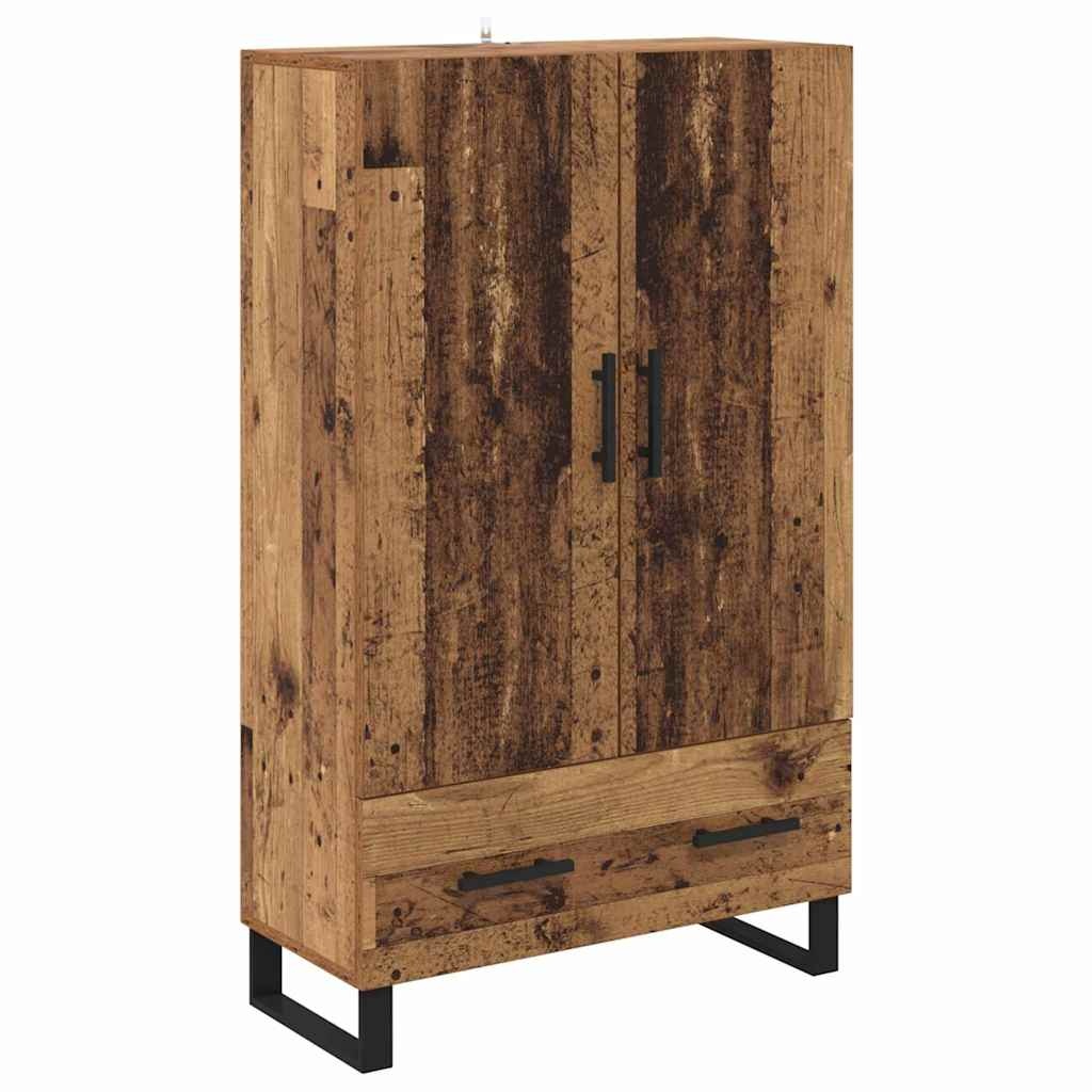 VidaXL Highboard met lade Oud Hout 69,5 x 30 x 115 cm Bewerkt hout