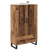 VidaXL Highboard met lade Oud Hout 69,5 x 30 x 115 cm Bewerkt hout