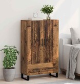 VidaXL Highboard met lade Oud Hout 69,5 x 30 x 115 cm Bewerkt hout