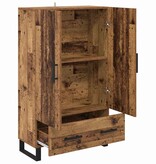 VidaXL Highboard met lade Oud Hout 69,5 x 30 x 115 cm Bewerkt hout