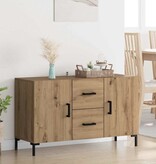 VidaXL Dressoir met lade Artisan Eiken 100 x 36 x 60 cm Bewerkt hout