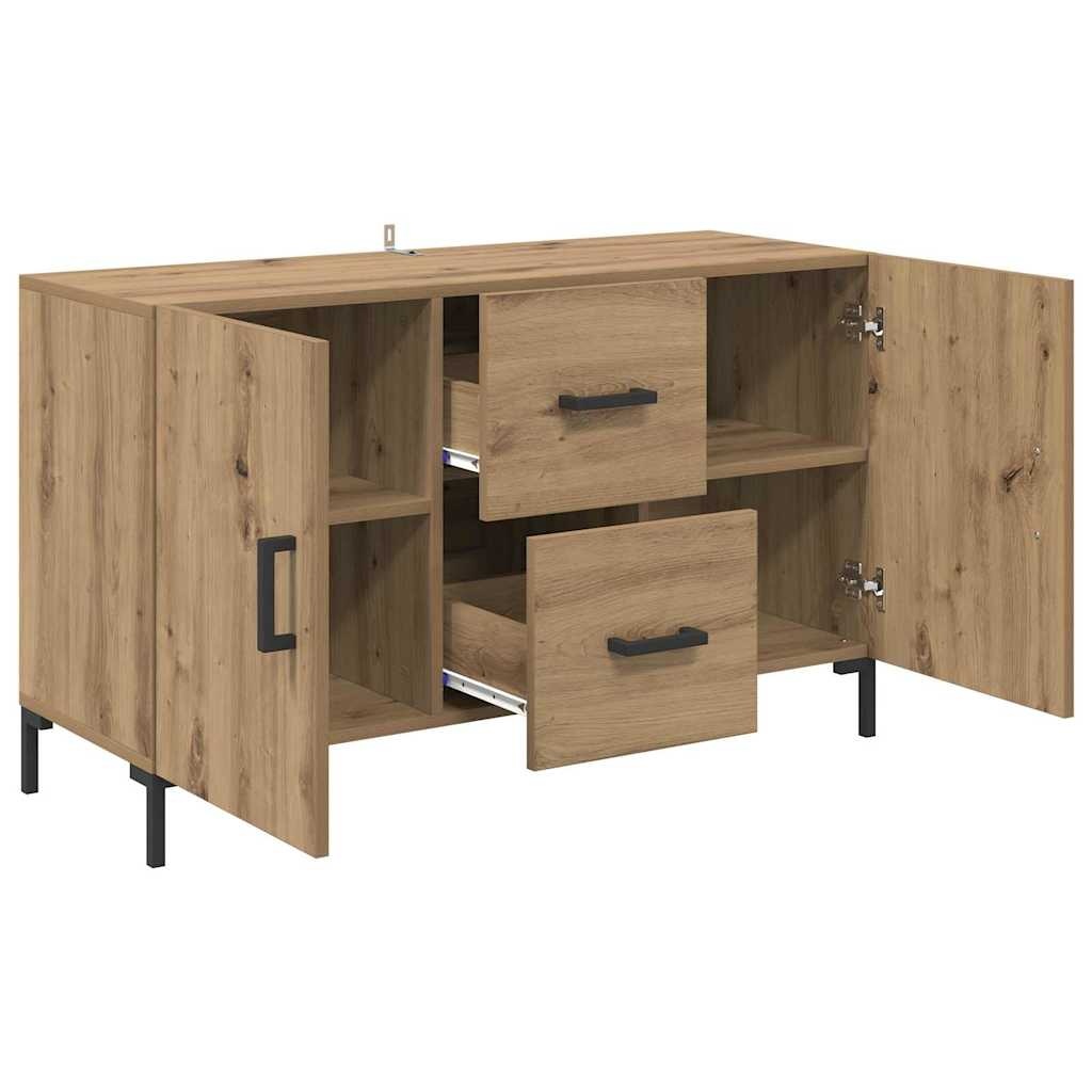 VidaXL Dressoir met lade Artisan Eiken 100 x 36 x 60 cm Bewerkt hout