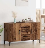 VidaXL Dressoir met lade Oud Hout 100 x 36 x 60 cm Bewerkt hout