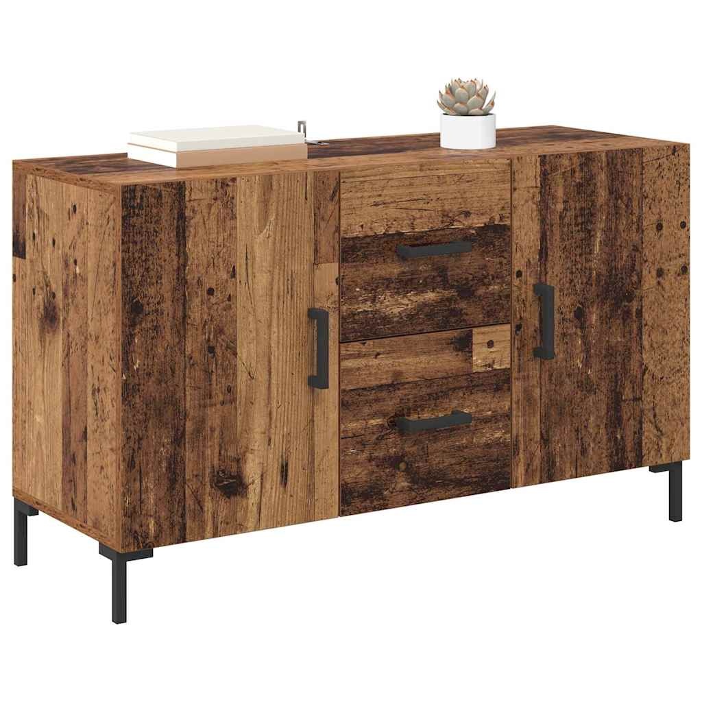VidaXL Dressoir met lade Oud Hout 100 x 36 x 60 cm Bewerkt hout