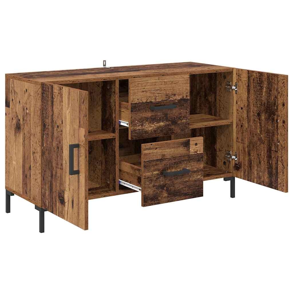 VidaXL Dressoir met lade Oud Hout 100 x 36 x 60 cm Bewerkt hout