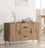 VidaXL Dressoir met lade Artisan Eiken 100 x 36 x 60 cm Bewerkt hout