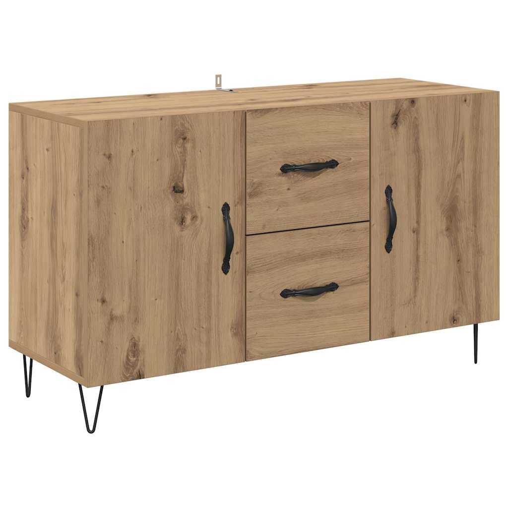 VidaXL Dressoir met lade Artisan Eiken 100 x 36 x 60 cm Bewerkt hout