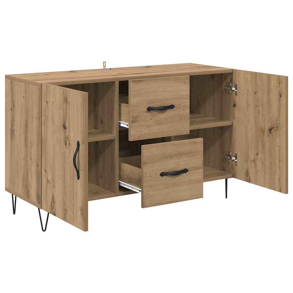 VidaXL Dressoir met lade Artisan Eiken 100 x 36 x 60 cm Bewerkt hout