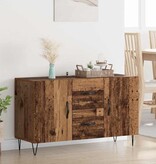 VidaXL Dressoir met lade Oud Hout 100 x 36 x 60 cm Bewerkt hout