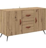 VidaXL Dressoir met lade Artisan Eiken 100 x 36 x 60 cm Bewerkt hout