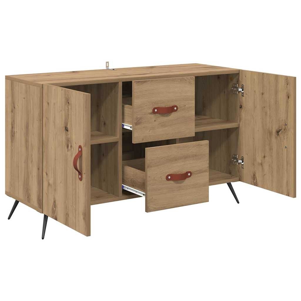 VidaXL Dressoir met lade Artisan Eiken 100 x 36 x 60 cm Bewerkt hout