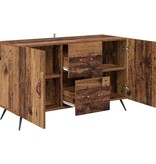 VidaXL Dressoir met lade Oud Hout 100 x 36 x 60 cm Bewerkt hout