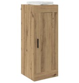 VidaXL Wandkast Artisan Eiken 34,5 x 34 x 90 cm Bewerkt hout