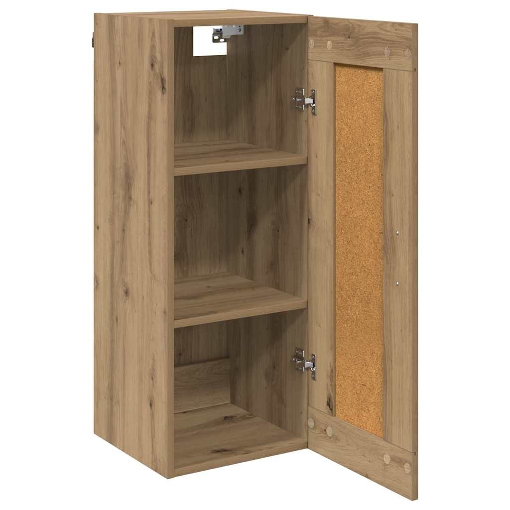 VidaXL Wandkast Artisan Eiken 34,5 x 34 x 90 cm Bewerkt hout