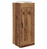 VidaXL Wandkast Oud Hout 34,5 x 34 x 90 cm Bewerkt hout