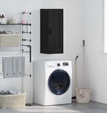 VidaXL Wandkast Zwart Eiken 34,5 x 34 x 90 cm Bewerkt hout