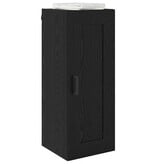 VidaXL Wandkast Zwart Eiken 34,5 x 34 x 90 cm Bewerkt hout