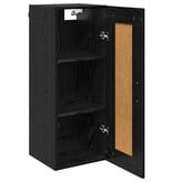 VidaXL Wandkast Zwart Eiken 34,5 x 34 x 90 cm Bewerkt hout