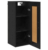 VidaXL Wandkast Zwart Eiken 34,5 x 34 x 90 cm Bewerkt hout