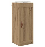 VidaXL Wandkast Artisan Eiken 34,5 x 34 x 90 cm Bewerkt hout