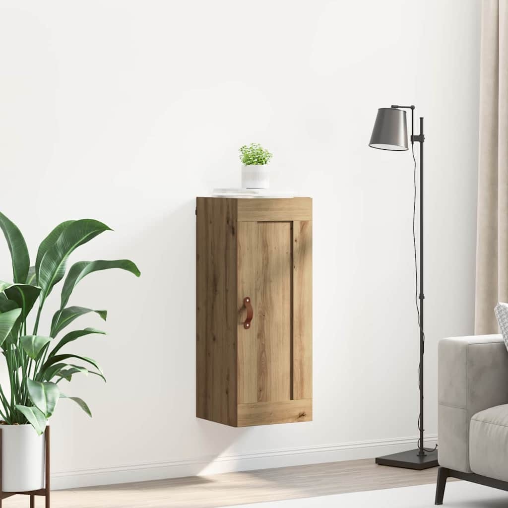 VidaXL Wandkast Artisan Eiken 34,5 x 34 x 90 cm Bewerkt hout