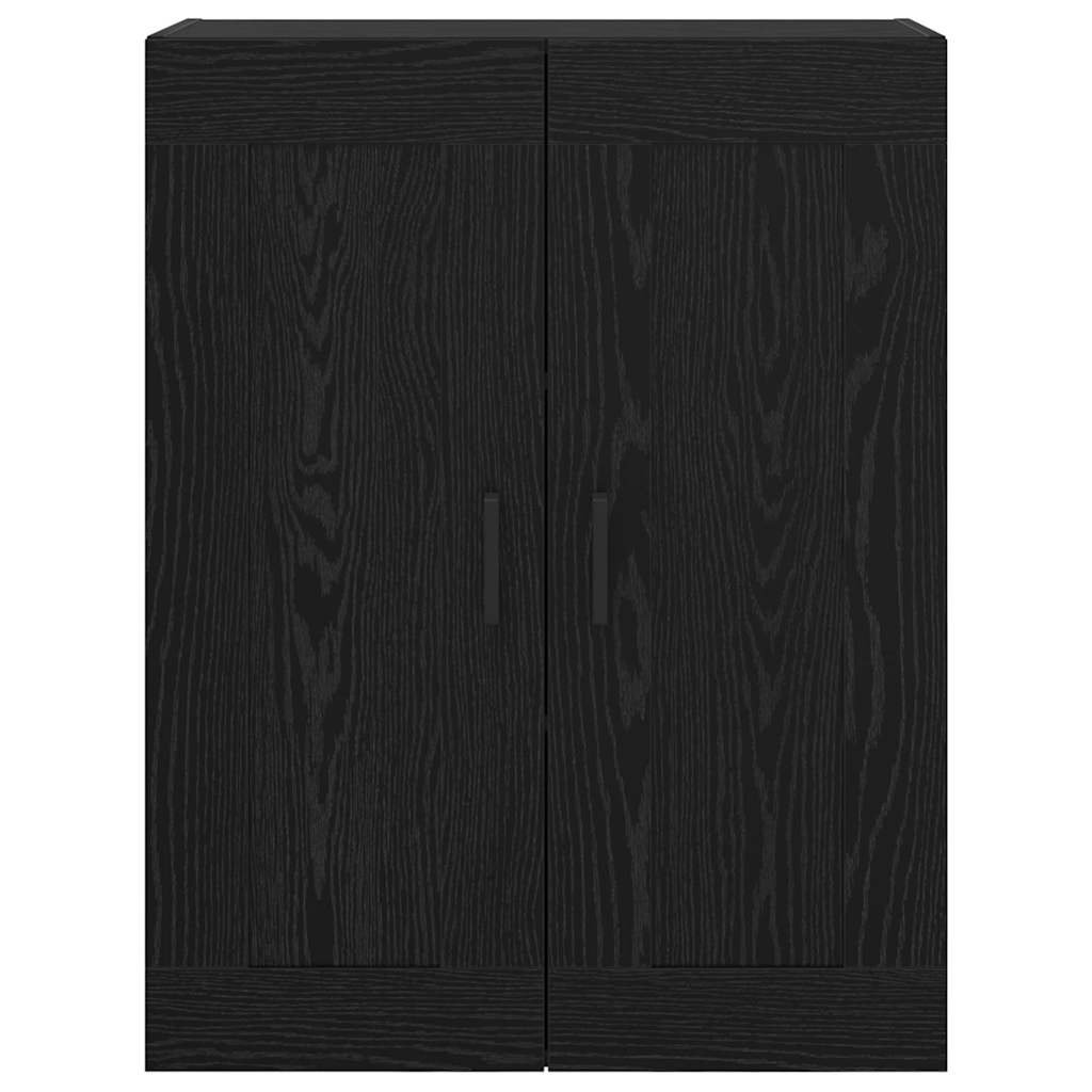 VidaXL Wandkast Zwart Eiken 69,5 x 34 x 90 cm Bewerkt hout