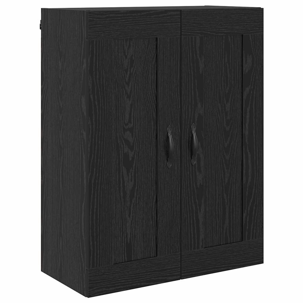 VidaXL Wandkast Zwart Eiken 69,5 x 34 x 90 cm Bewerkt hout