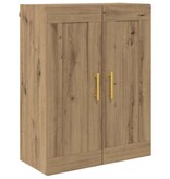 VidaXL Wandkast Artisan Eiken 69,5 x 34 x 90 cm Bewerkt hout