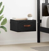 VidaXL Wandkastje Zwart Eiken 35 x 35 x 20 cm Bewerkt hout