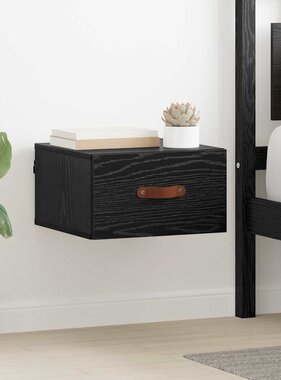 VidaXL Wandkastje Zwart Eiken 35 x 35 x 20 cm Bewerkt hout