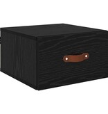 VidaXL Wandkastje Zwart Eiken 35 x 35 x 20 cm Bewerkt hout
