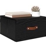 VidaXL Wandkastje Zwart Eiken 35 x 35 x 20 cm Bewerkt hout