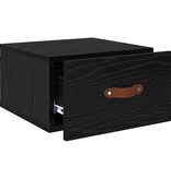 VidaXL Wandkastje Zwart Eiken 35 x 35 x 20 cm Bewerkt hout