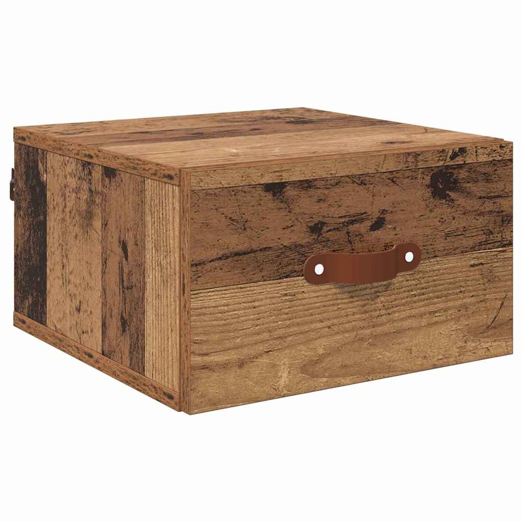 VidaXL Wandkastje Oud Hout 35 x 35 x 20 cm Bewerkt hout