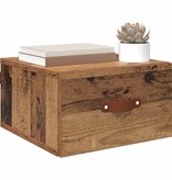VidaXL Wandkastje Oud Hout 35 x 35 x 20 cm Bewerkt hout