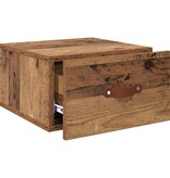 VidaXL Wandkastje Oud Hout 35 x 35 x 20 cm Bewerkt hout