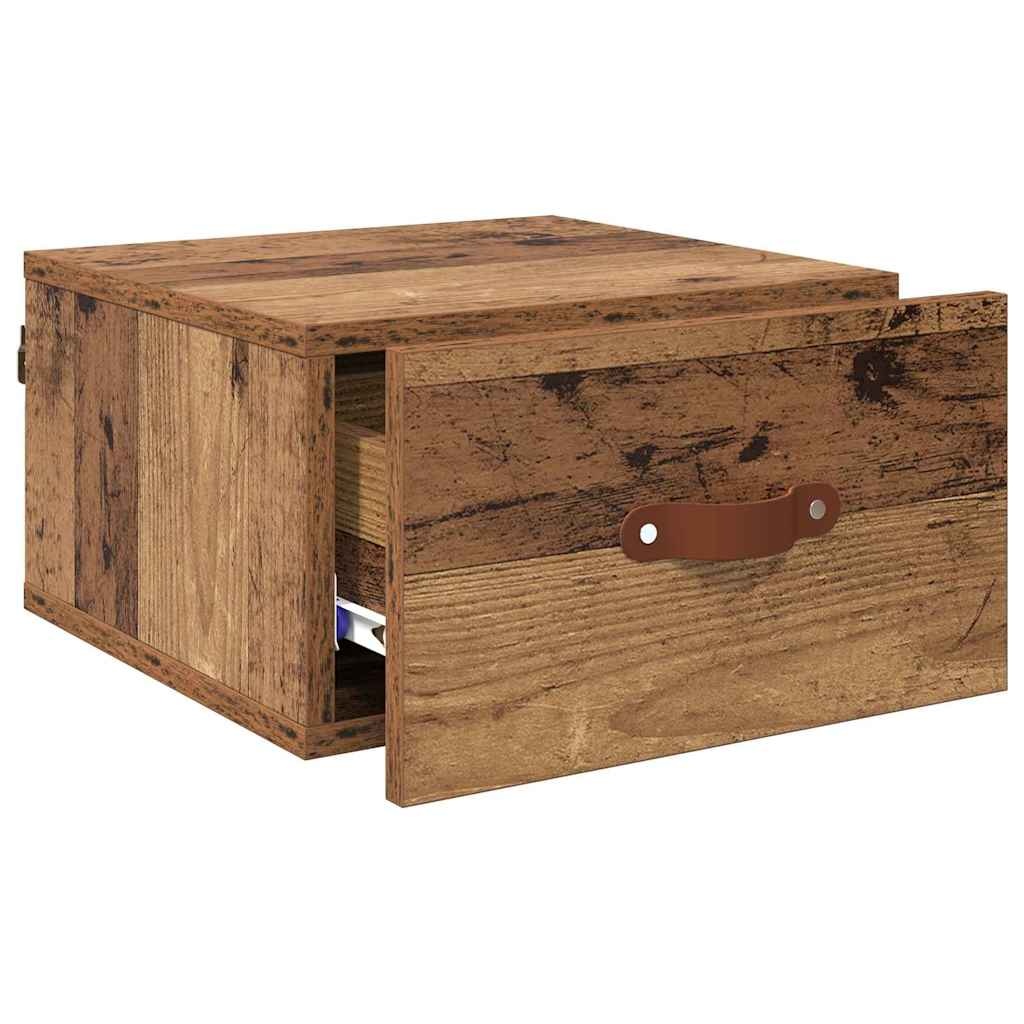 VidaXL Wandkastje Oud Hout 35 x 35 x 20 cm Bewerkt hout