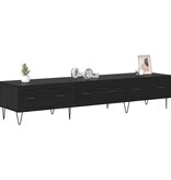 VidaXL TV-kast met lade Zwart eiken 150 x 36 x 30 cm Bewerkt hout