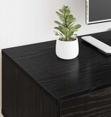 VidaXL TV-kast met lade Zwart Eiken 150 x 36 x 30 cm Bewerkt hout