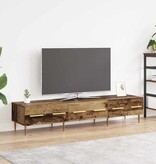 VidaXL TV-kast met lade Oud Hout 150 x 36 x 30 cm Bewerkt hout