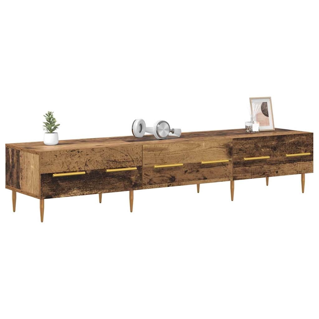 VidaXL TV-kast met lade Oud Hout 150 x 36 x 30 cm Bewerkt hout