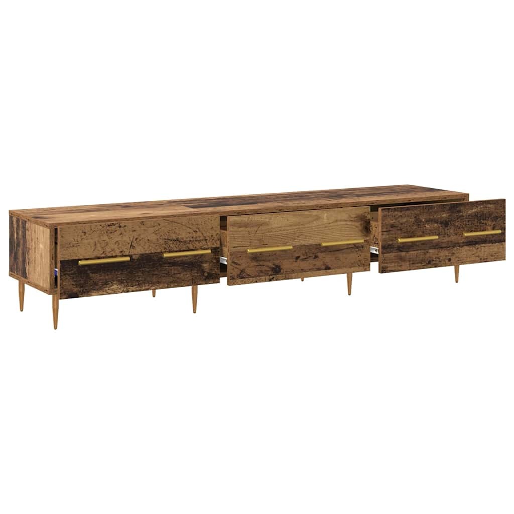 VidaXL TV-kast met lade Oud Hout 150 x 36 x 30 cm Bewerkt hout