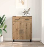 VidaXL Dressoir met lade Artisan Eiken 69,5 x 34 x 90 cm Bewerkt hout