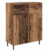 VidaXL Dressoir met lade Oud Hout 69,5 x 34 x 90 cm Bewerkt hout