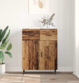 VidaXL Dressoir met lade Oud Hout 69,5 x 34 x 90 cm Bewerkt hout