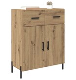 VidaXL Dressoir met lade Artisan Eiken 69,5 x 34 x 90 cm Bewerkt hout