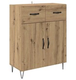 VidaXL Dressoir met lade Artisan Eiken 69,5 x 34 x 90 cm Bewerkt hout