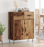 VidaXL Dressoir met lade Oud Hout 69,5 x 34 x 90 cm Bewerkt hout