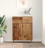 VidaXL Dressoir met lade Oud Hout 69,5 x 34 x 90 cm Bewerkt hout