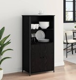 VidaXL Highboard Zwart Eiken 62 x 36 x 121,5 cm Bewerkt hout